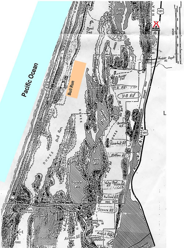 Oregon Dunes NRA Dune Riding Map